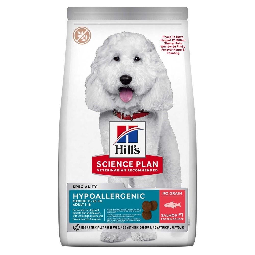 Hill's Science Plan Adult Hypoallergenic Dry Dog Food Salmon Image https://cdn11.bigcommerce.com/s-g585yu857h/images/stencil/1280w/products/14877/27002/Hill%27s-Science-Plan-Adult-Med-Breed-Hypoallergenic-Dry-Dog-Food-Salmon-14kg__05905.1772819258.jpg1