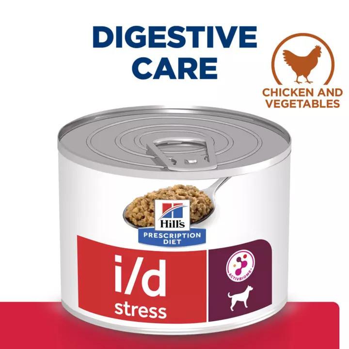 Hill's Prescription Diet I/D Stress Digestive Care Chicken Wet Dog Food 12 x 200g Image 1