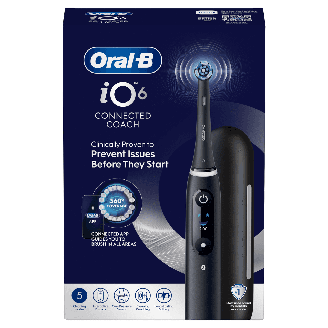 Oral-B iO6 Ultimate Clean Electric Toothbrush Black Lava Image 1