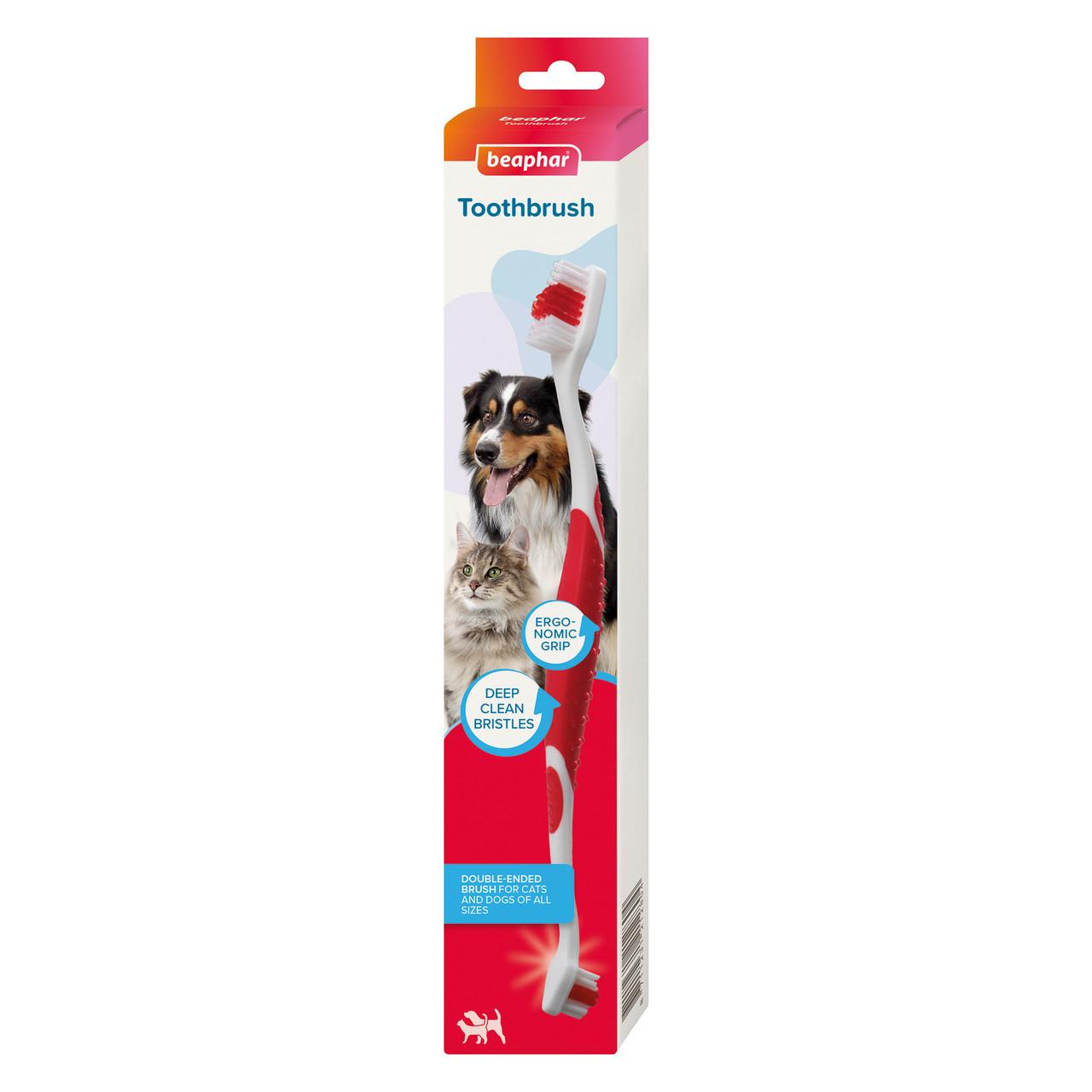 Beaphar Double-Ended Toothbrush for Cats and Dogs Image 1