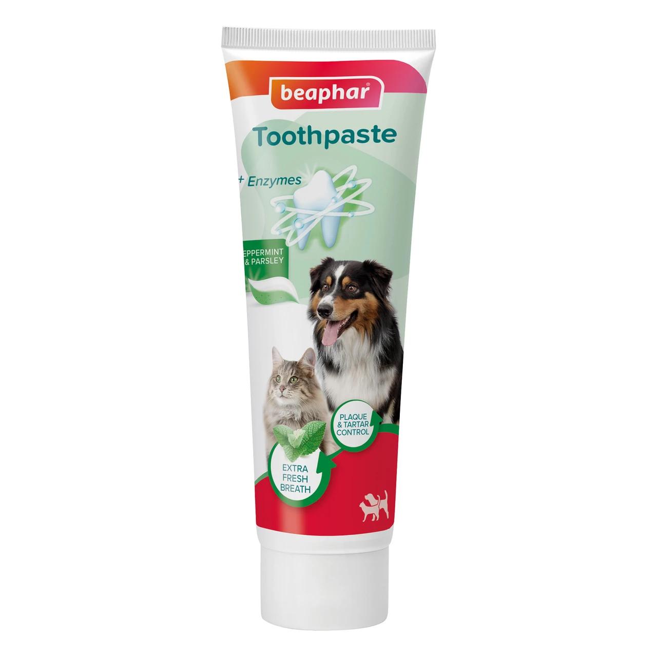 Beaphar Peppermint & Parsley Flavour Toothpaste with Enzymes for Cats and Dogs Image 1