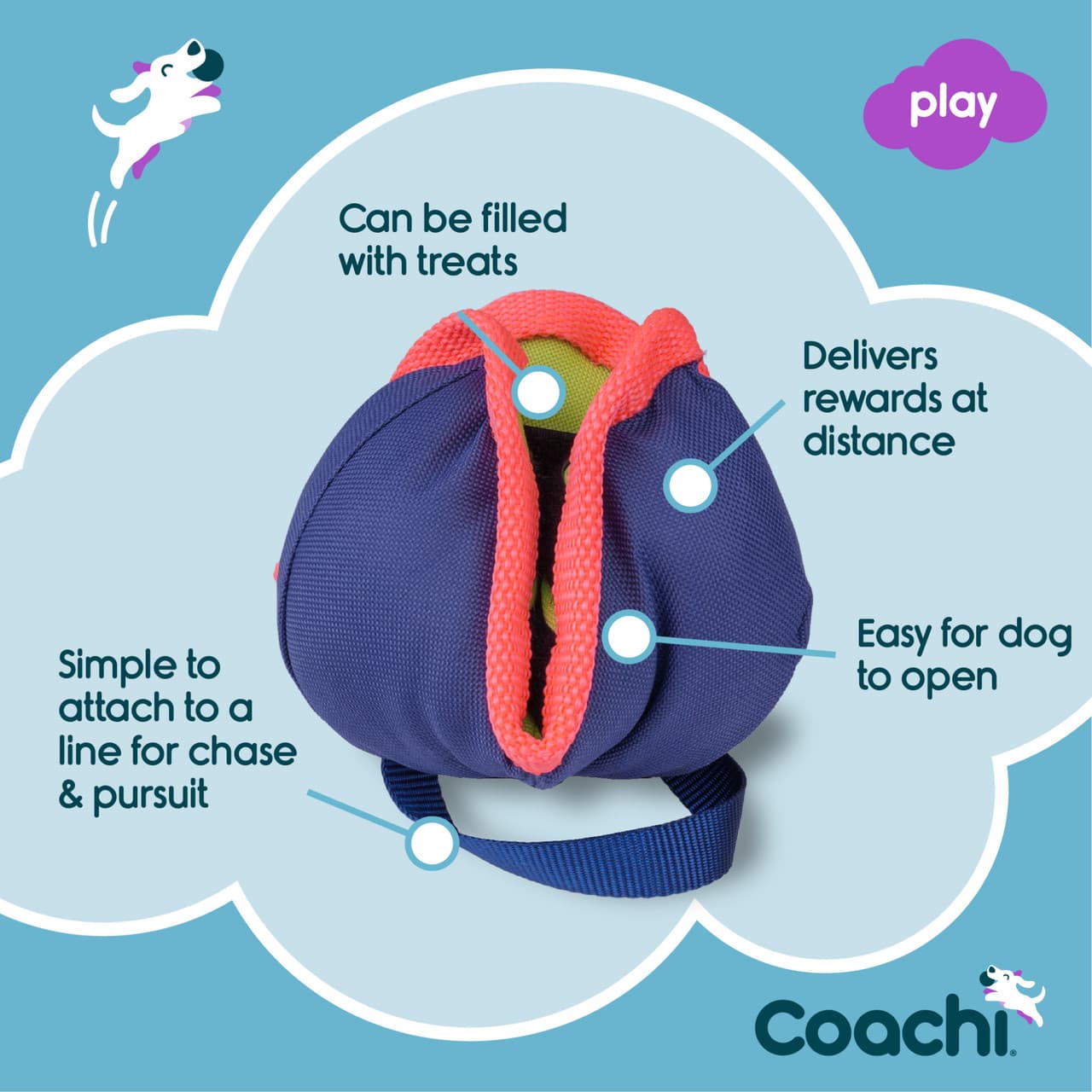 Coachi Puppy & Mini Treat Pouch Teal & Mint for Dogs Image https://cdn11.bigcommerce.com/s-g585yu857h/images/stencil/1280w/products/15344/27926/Coachi-Chase--26-Treat-Navy-2C-Lime--26-Coral__55241.1785920284.jpg1