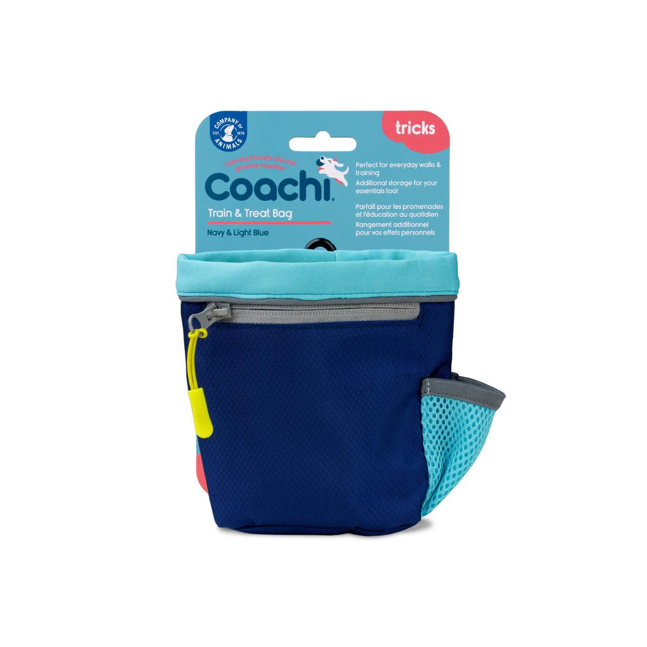 Coachi Train & Treat Bag Navy & Light Blue for Dogs Image 1