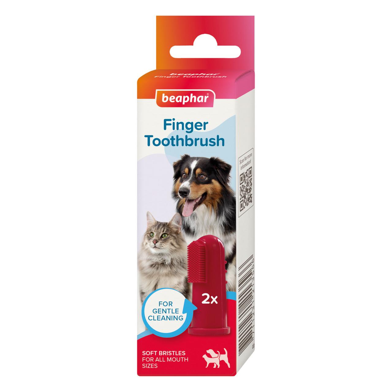Beaphar Soft Finger Toothbrush for Cats and Dogs Image 1
