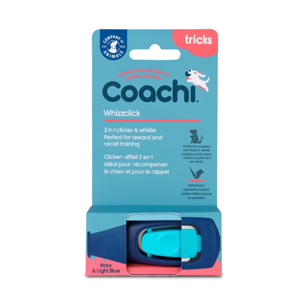 Coachi Whizzclick Navy, Light Blue Button for Dogs Image 1