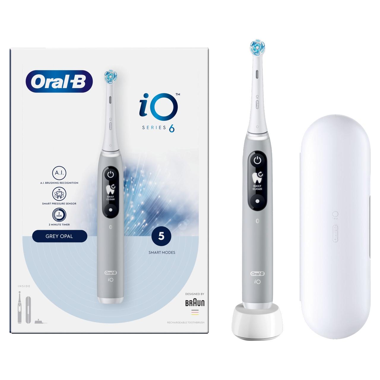 Oral-B iO6 Ultimate Clean Electric Toothbrush Grey Opal Image 1