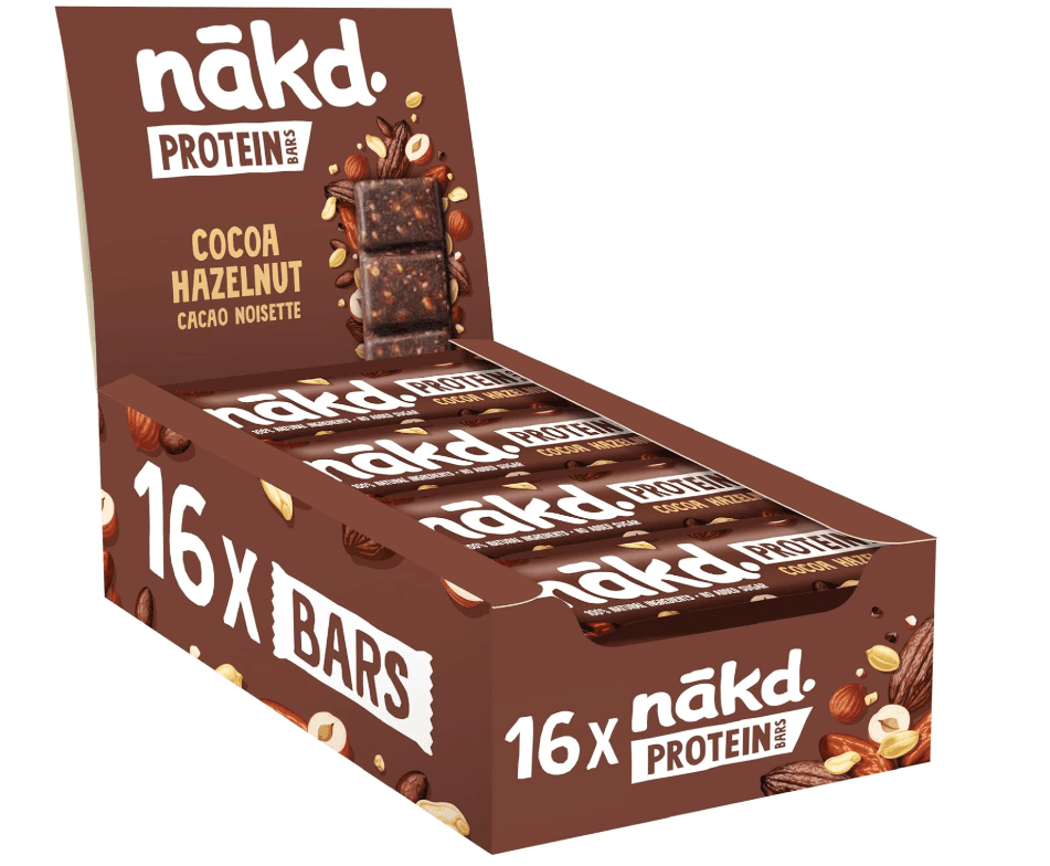 Nakd. Protein Bars Cocoa Hazelnut 16x45g Image 1