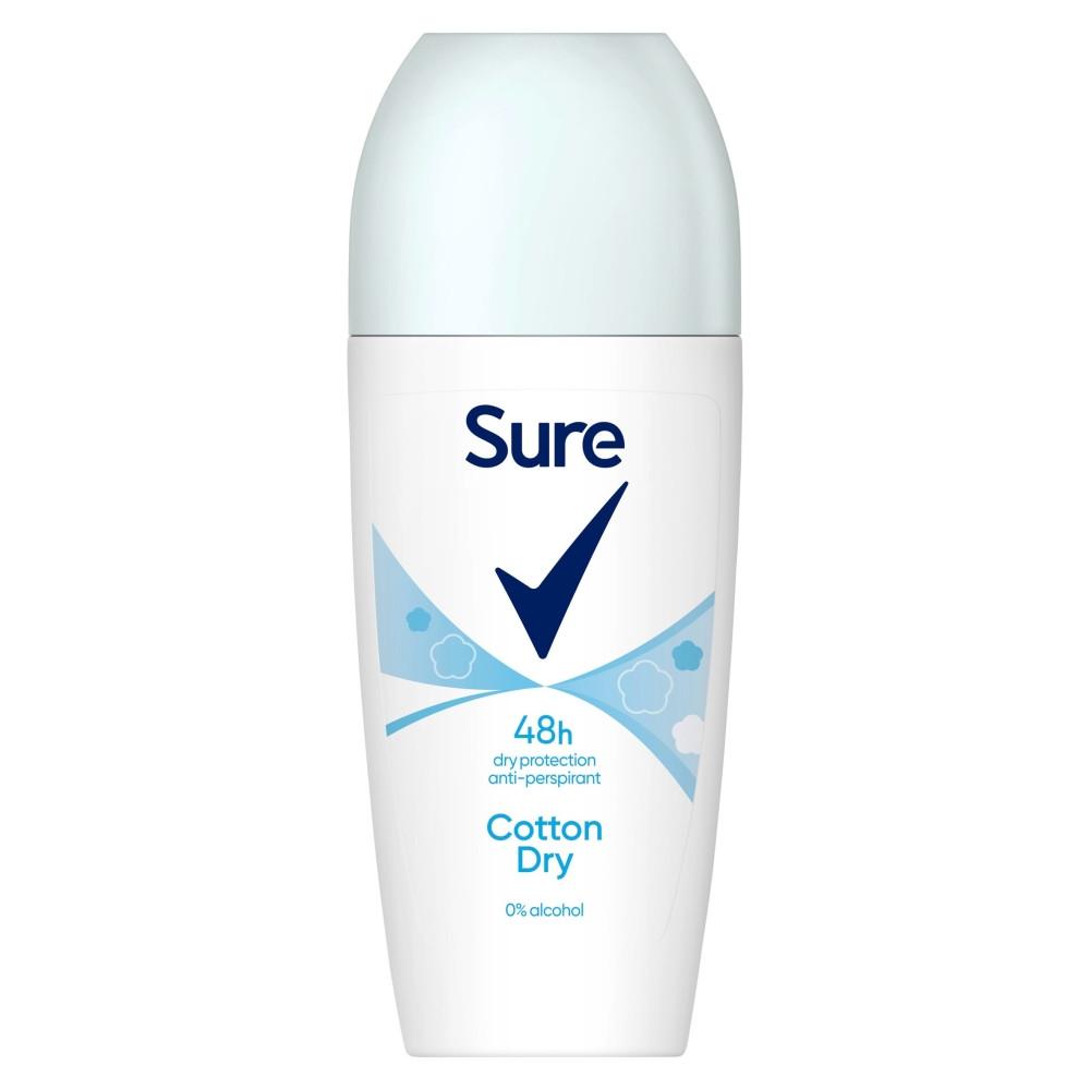 Sure Women Anti-Perspirant Roll-On Cotton Dry 50ml Image 1