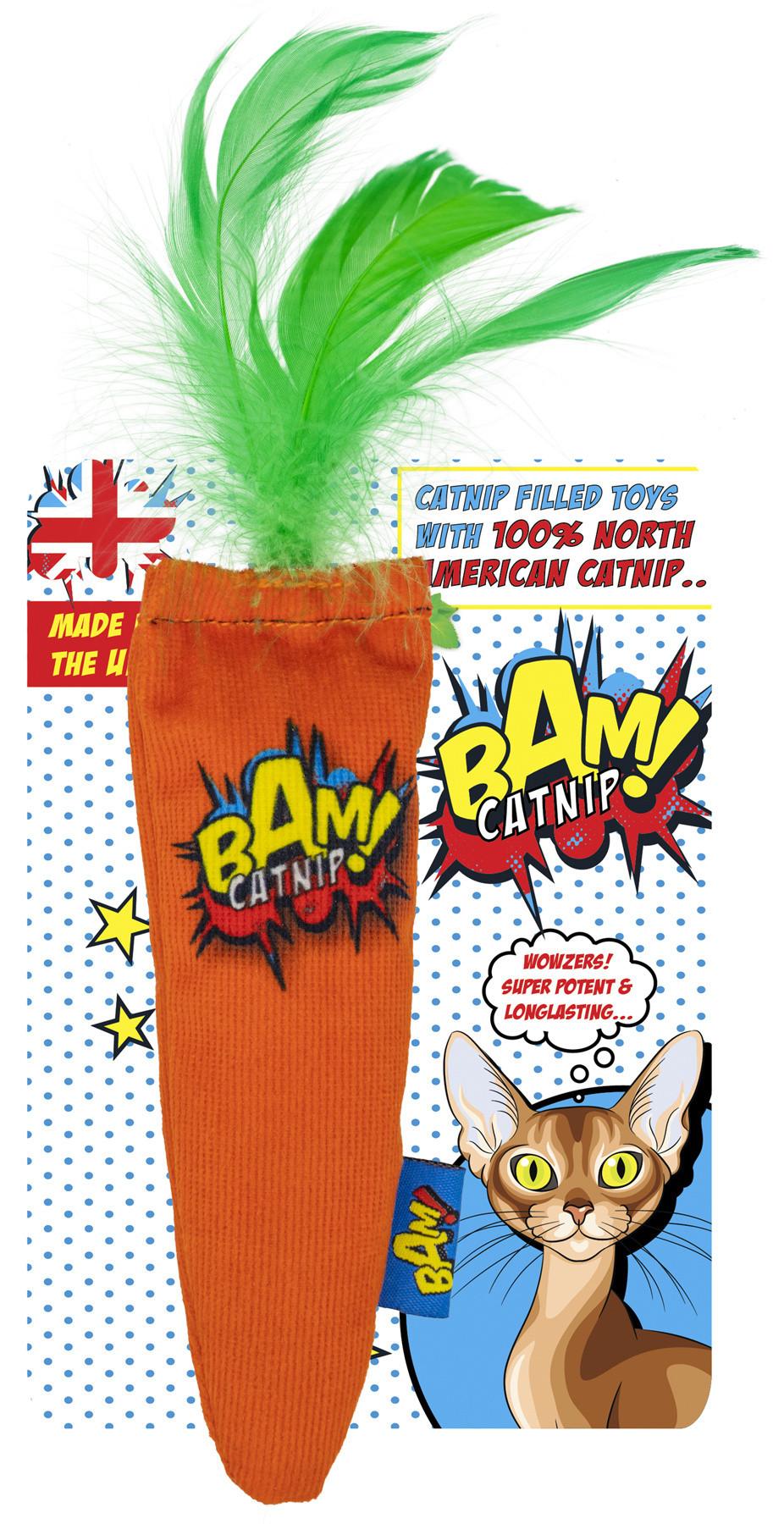 BAM Catnip Carrot Cat Toy Image 1