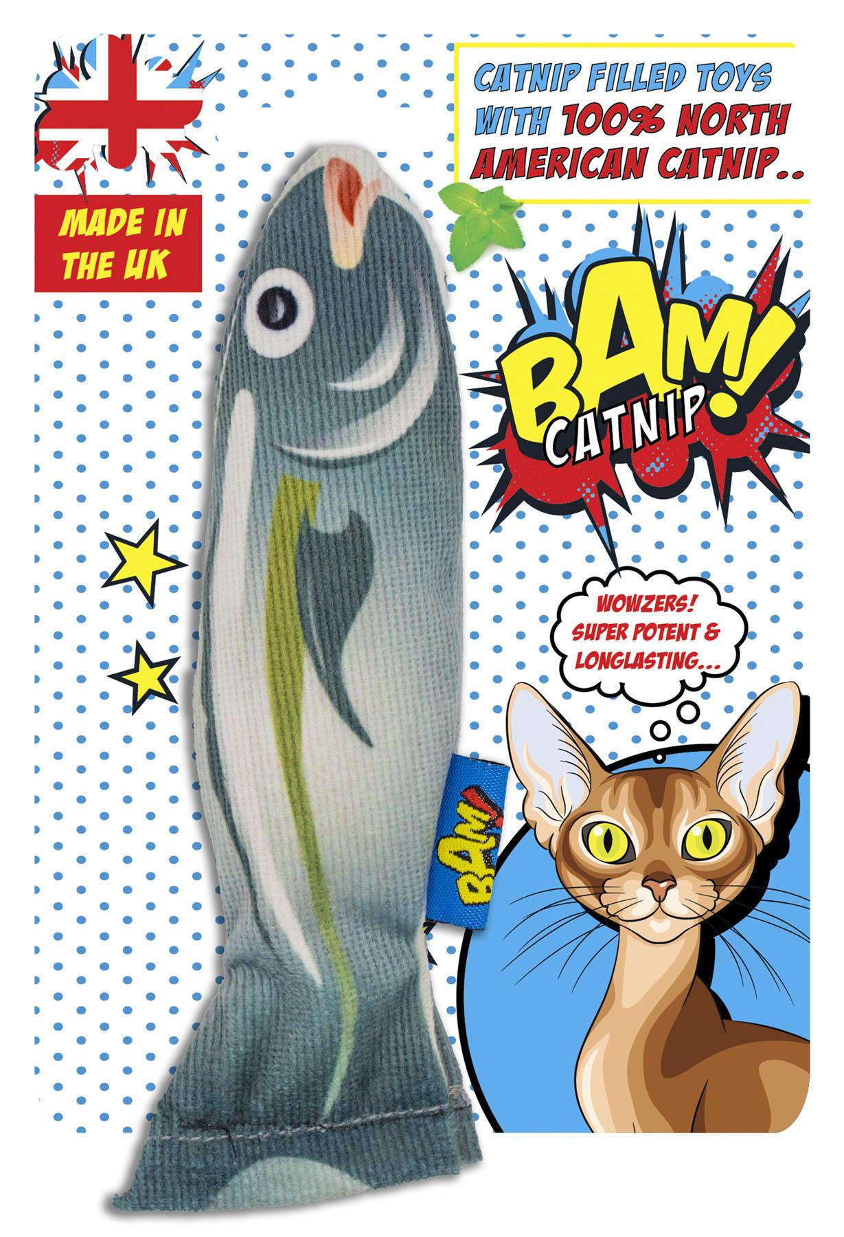 BAM Catnip Fish Cat Toy Image 1
