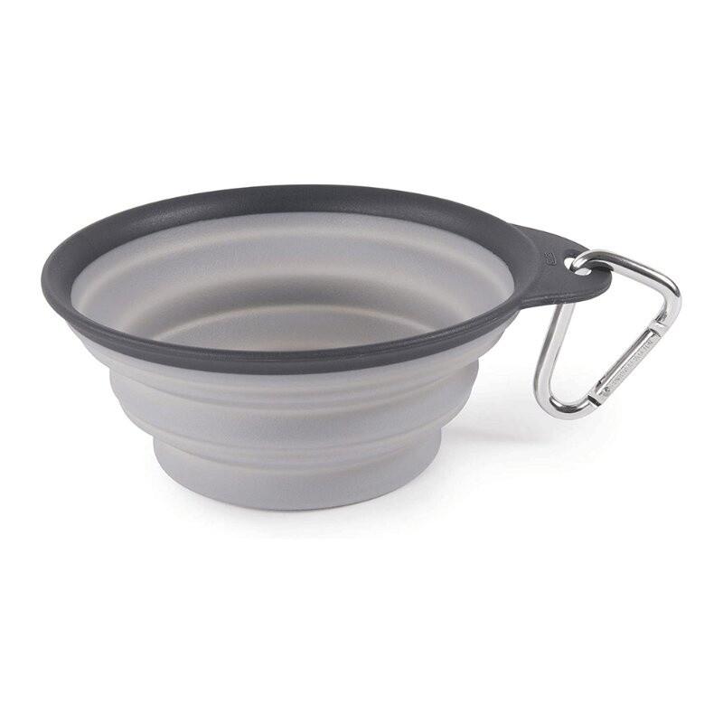 Dexas Collapsible Dog Travel Cup Light Grey Image 1