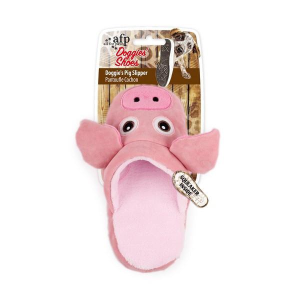 All For Paws Doggys Pig Slipper Dog Toy Image 1