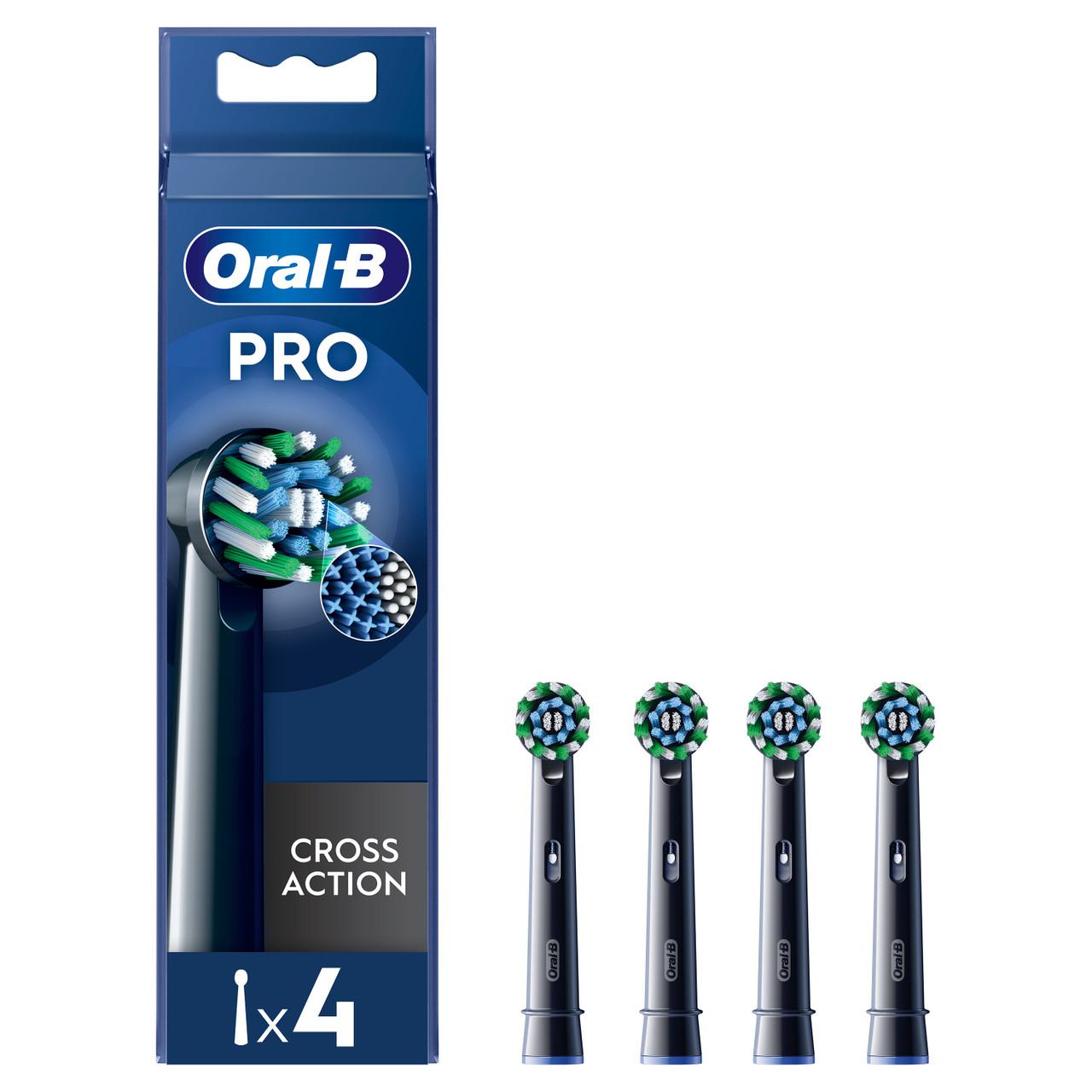 Oral-B Cross Action Refill Head Black 4 Heads Image 1