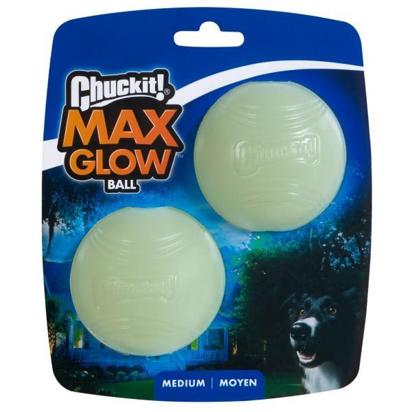 Chuckit! Max Glow Balls Medium (2Pk) Dog Toy Image 1