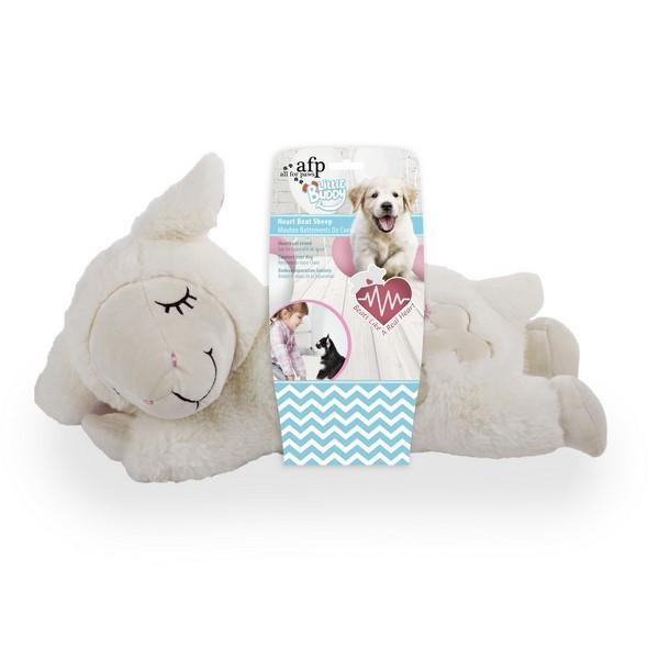 All For Paws Little Buddy Heart Beat Sheep Dog Toy Image 1