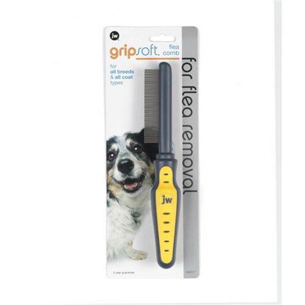 JW Gripsoft Grooming Flea Comb for Cats and Dogs Image 1