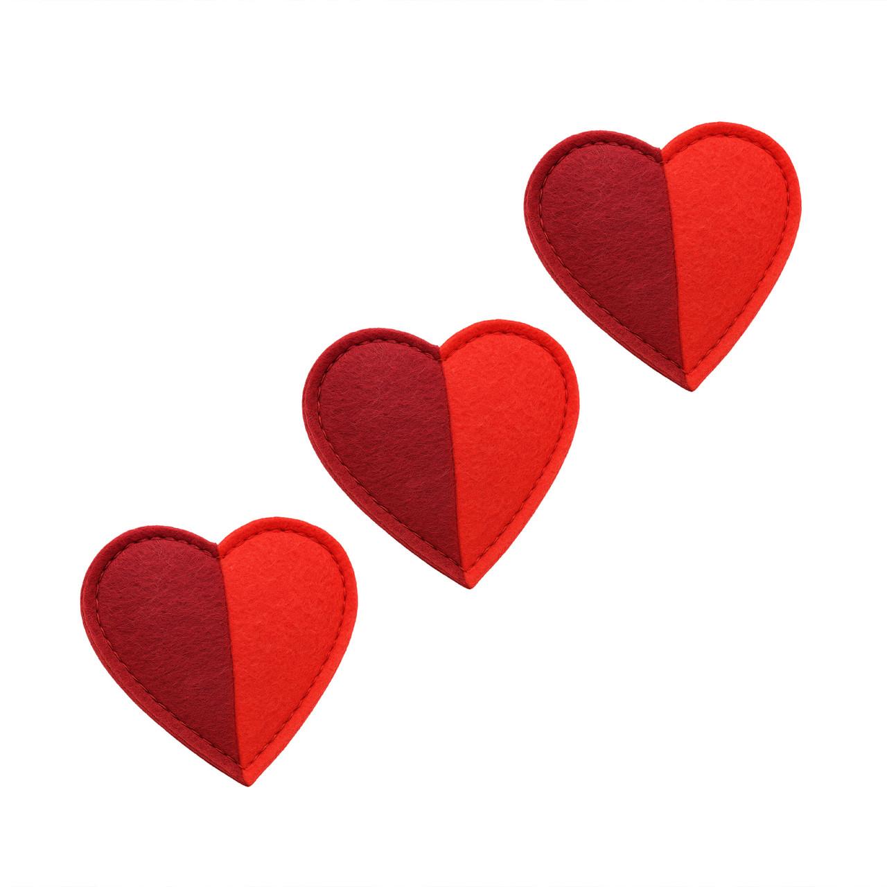 Cath Kidston Hearts & Roses Felt Hearts Cat Toy 3pk Image 1