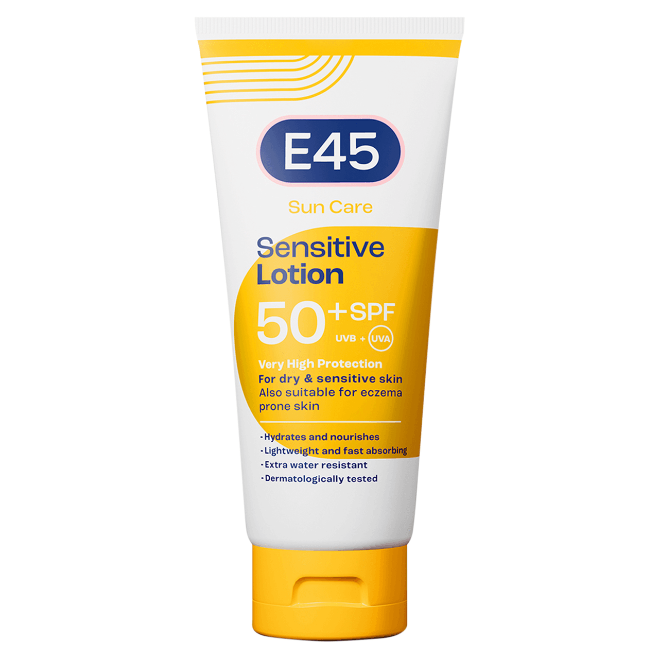 E45 Sun Care SPF50+ UVB + UVA Sensitive Lotion 180ml Image 1