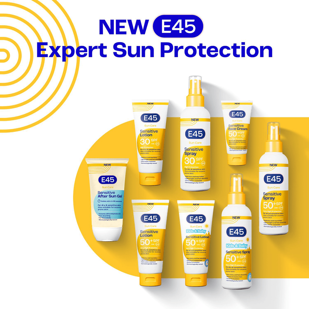 E45 Sun Care SPF50+ UVB + UVA Sensitive Lotion 180ml Image https://cdn11.bigcommerce.com/s-g585yu857h/images/stencil/1280w/products/15716/28737/7350087738697_T64__03917.1773938018.png1