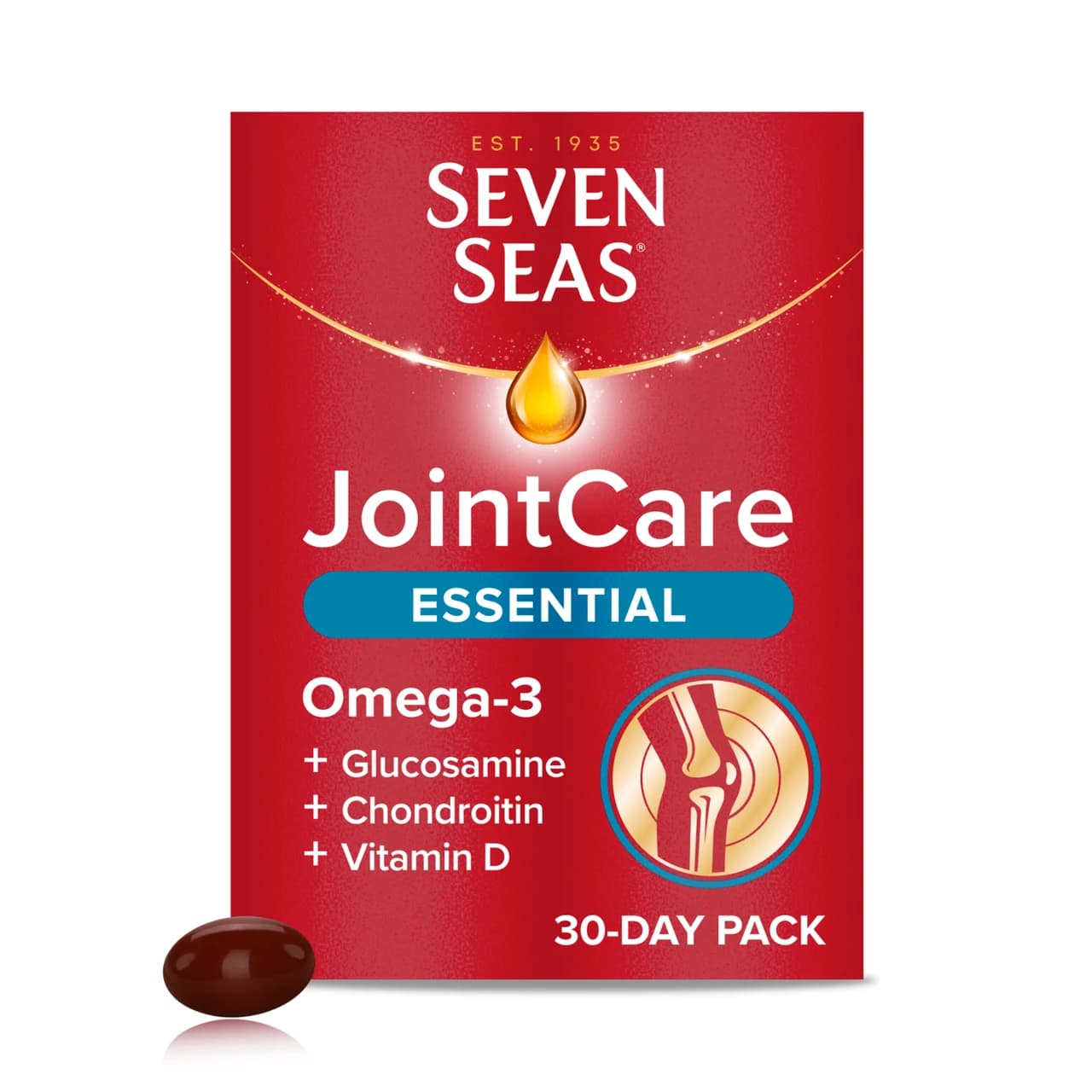 Seven Seas JointCare Essential With Omega-3, Glucosamine and Chondroitin 30 Capsules Image 1
