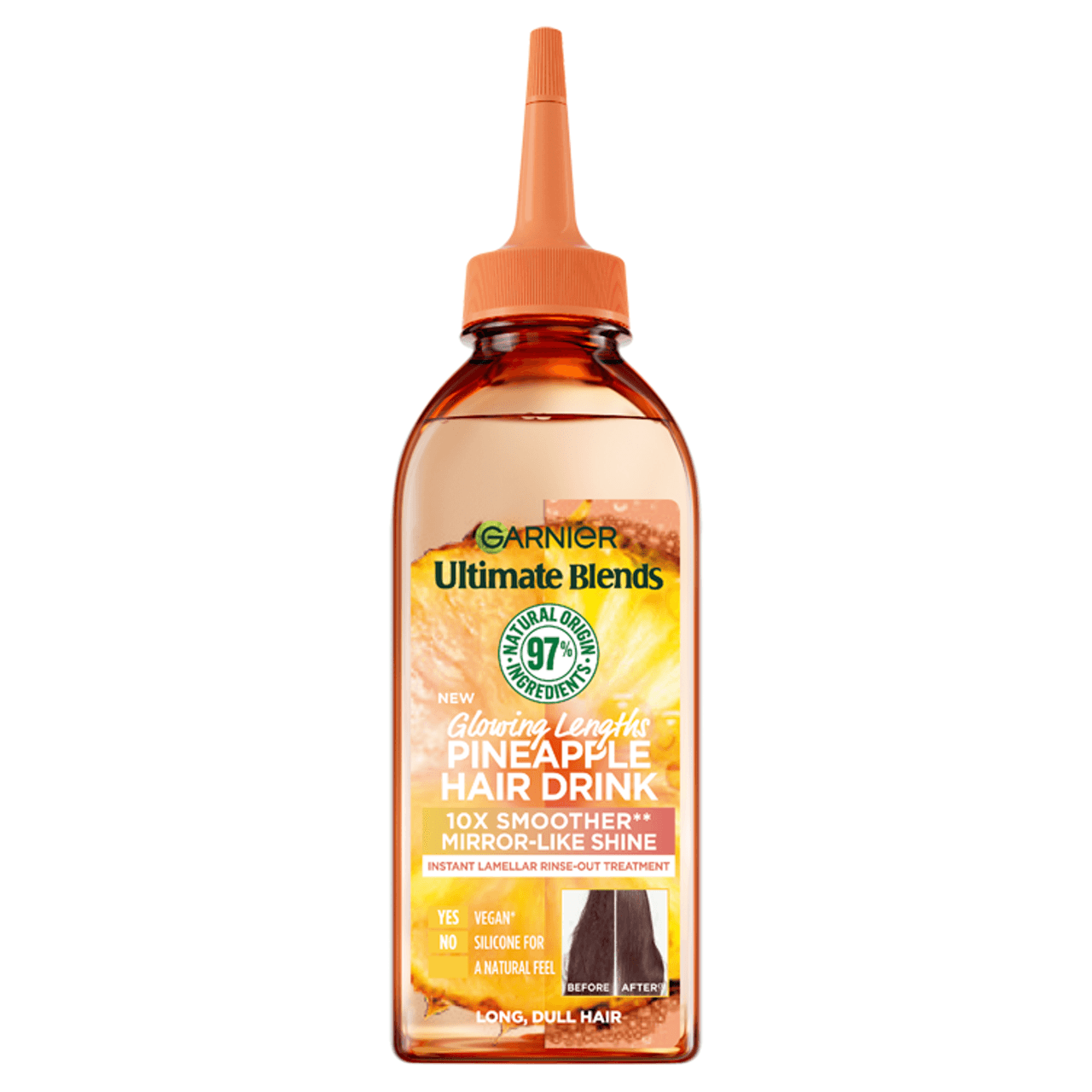 Garnier Ultimate Blends Glowing Lengths Pineapple Hair Drink 200ml Image 1
