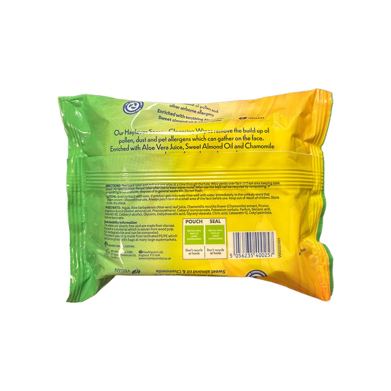 Healthpoint Hayfever Relief Wipes 36s Image https://cdn11.bigcommerce.com/s-g585yu857h/images/stencil/1280w/products/15770/29504/5056235400257_2__88800.1785920600.jpg1