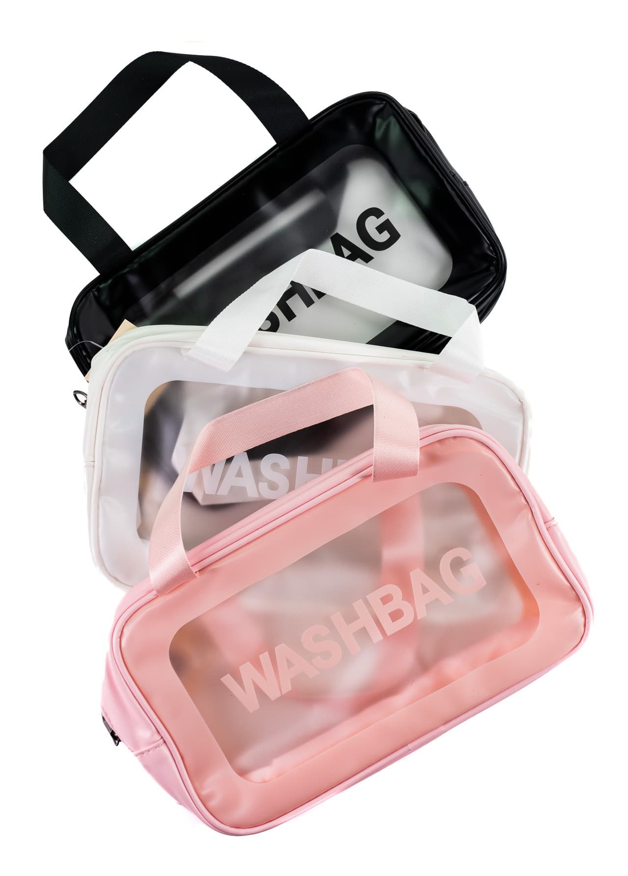 CS Beauty Clear Wash Bag 2 Handles Image 1