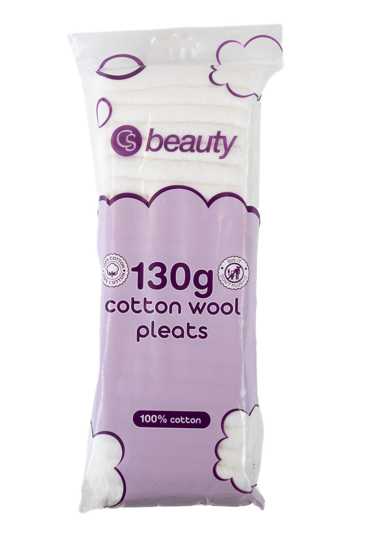 CS Beauty White Cotton Wool Pleat 130g Image 1