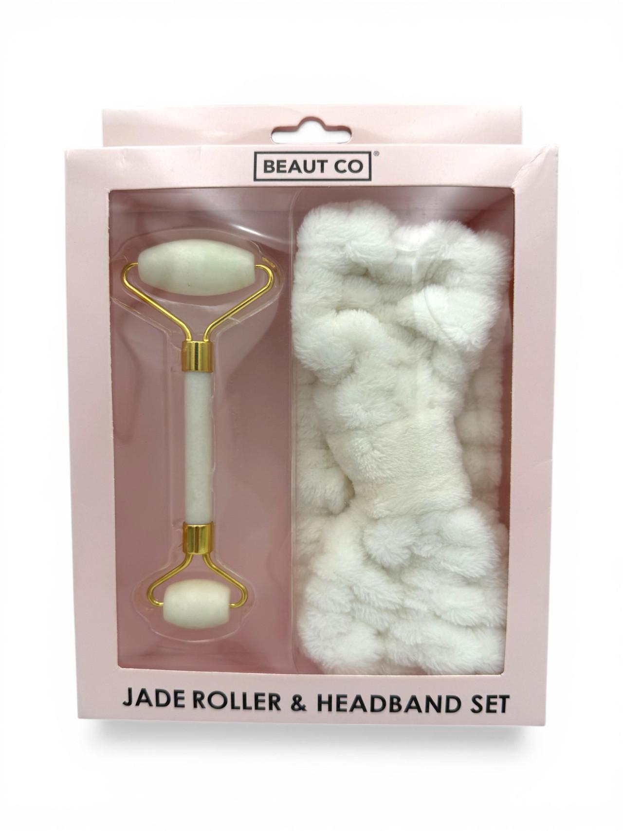 Beaut Co Jade Roller & Headband Set Image 1