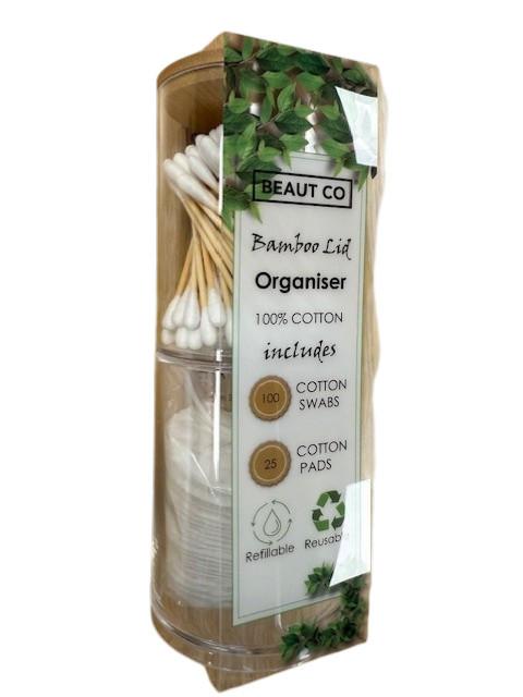 Beaut Co Bamboo Jar Lid Organiser Image 1