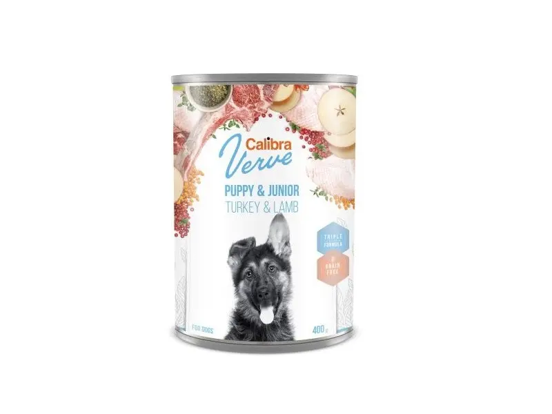 Calibra Dog Verve Grain Free Puppy & Junior Turkey & Lamb 6x400g Image 1