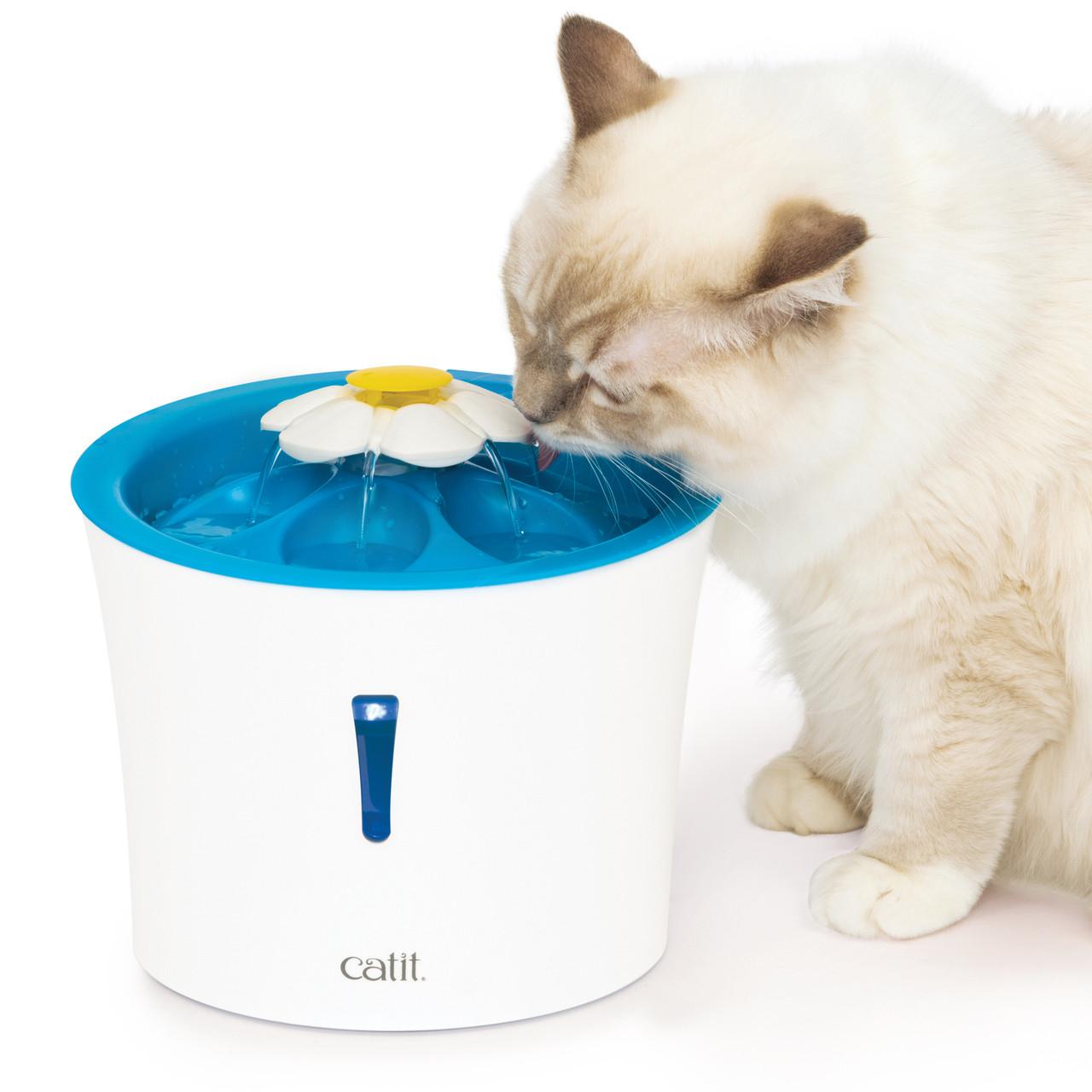 Catit Flower Water Fountain With Led Nightlight Image 1