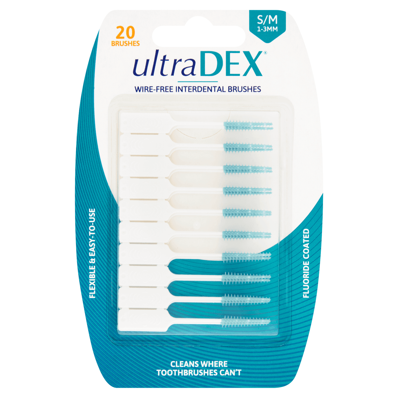 UltraDEX Wire-Free Interdental Brushes S-M 20 Pack Image 1