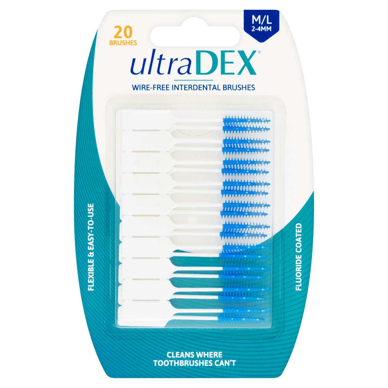 UltraDEX Wire-Free Interdental Brushes M-L 20 Pack Image 1