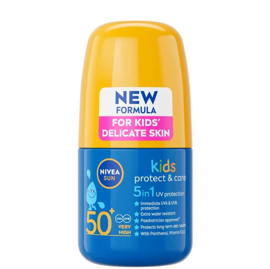 Nivea Sun Kids Protect & Care Roll‑On Sun Cream SPF 50+ 50ml Image 1
