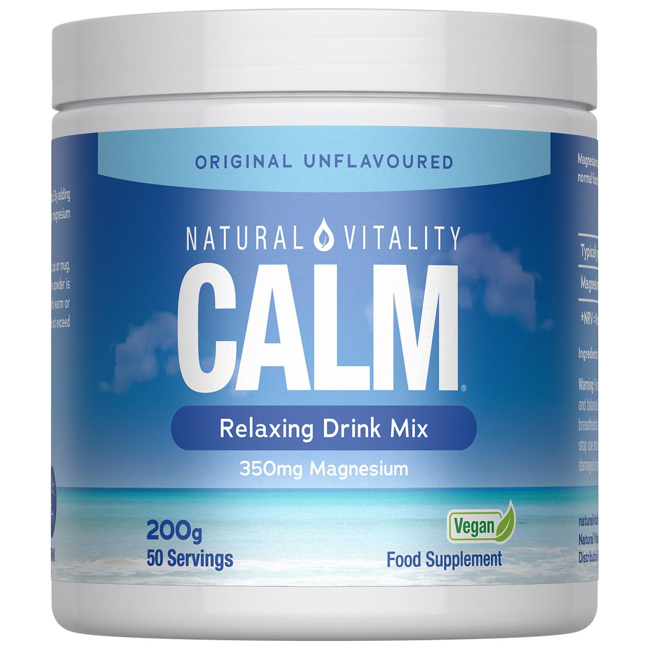 Natural Vitality Calm Relaxing Drink Mix Original Unflavoured 200g Image 1