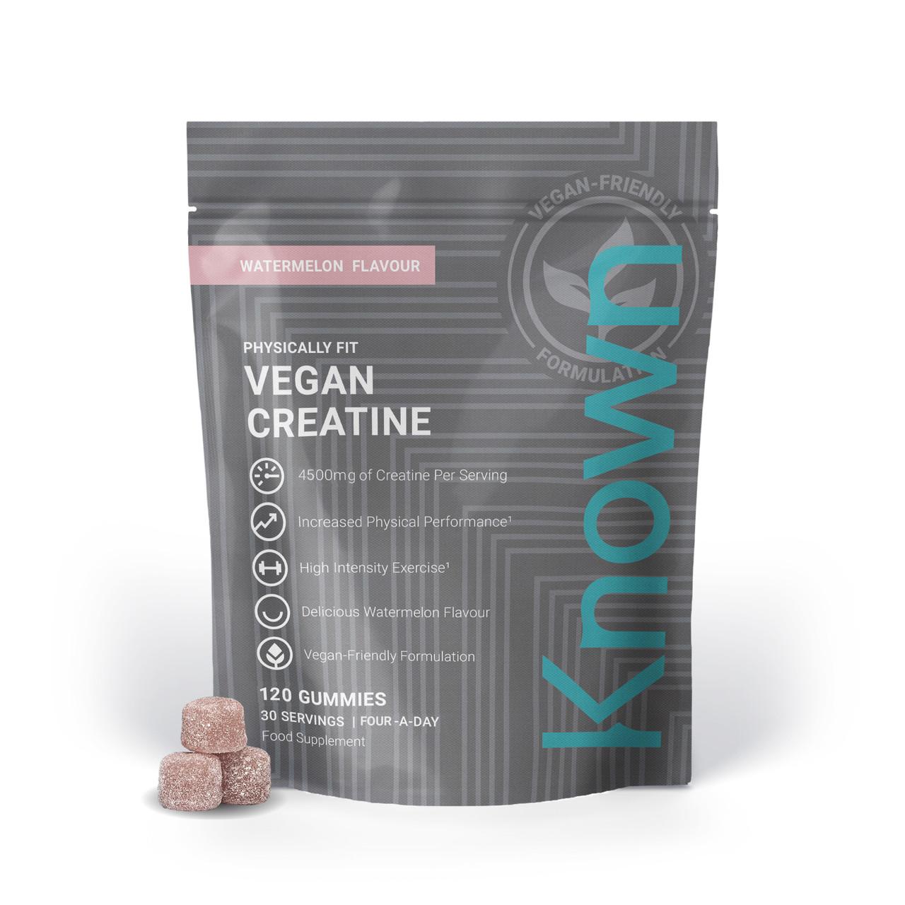 Known Nutrition Vegan Creatine Watermelon Pouch 120 Gummies Image 1