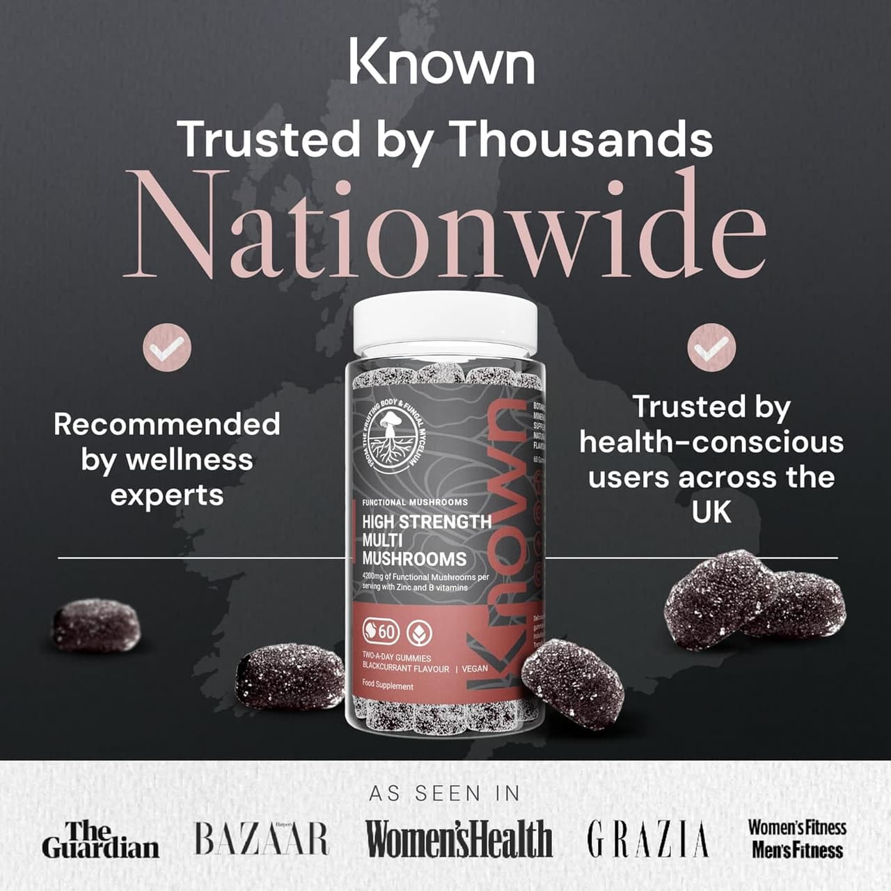 Known Nutrition High-Strength Multi Mushrooms 60 Gummies Image https://cdn11.bigcommerce.com/s-g585yu857h/images/stencil/1280w/products/16244/31587/166088F__12447.1779798071.jpg1