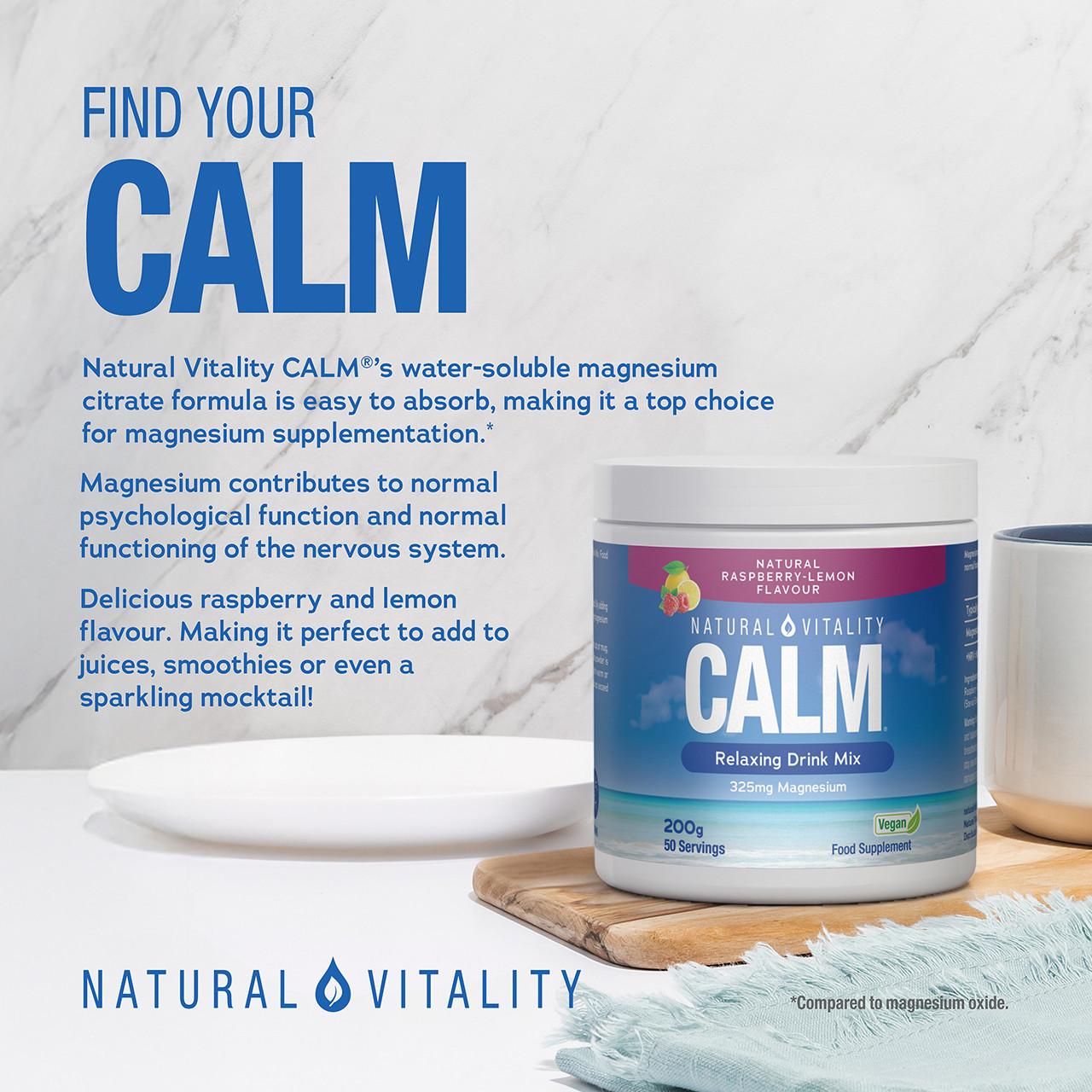 Natural Vitality Calm Relaxing Drink Mix Raspberry Lemon Flavour 200g Image https://cdn11.bigcommerce.com/s-g585yu857h/images/stencil/1280w/products/16248/31100/165984-02__71873.1778766544.jpg1