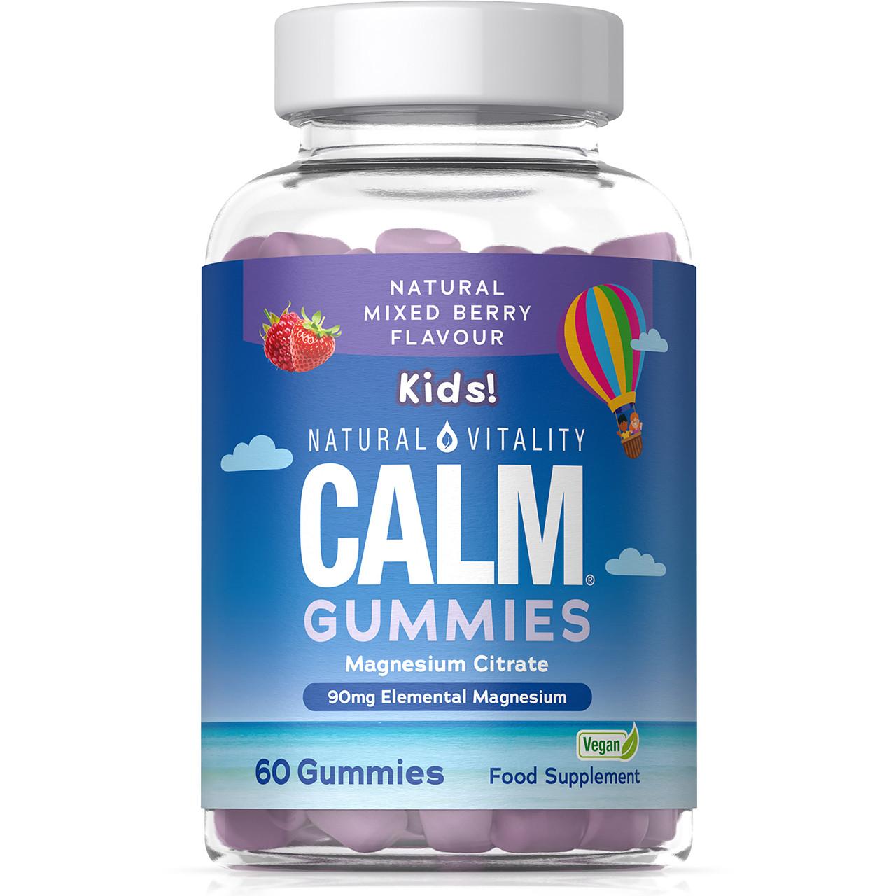 Natural Vitality Calm Kids Magnesium 90mg 60 Vegan Gummies Image 1