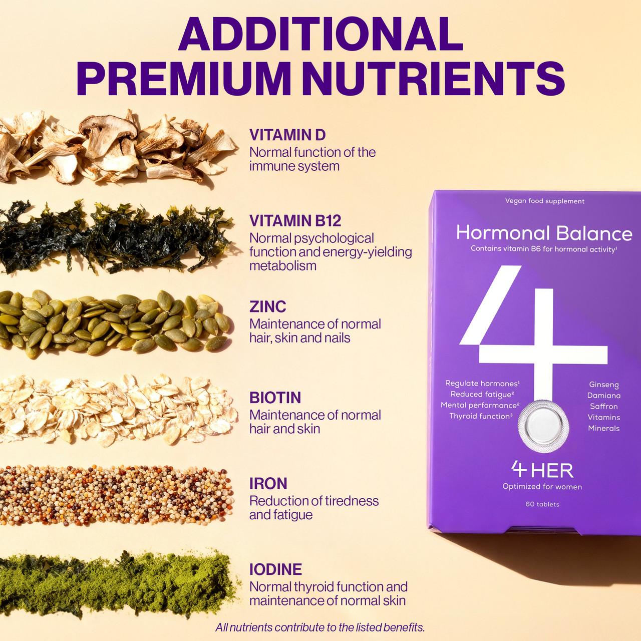 4 HER Hormonal Balance Multivitamin & Botanical Blend for Women 60 Tablets Image https://cdn11.bigcommerce.com/s-g585yu857h/images/stencil/1280w/products/16302/31773/166231C__93541.1780311563.jpg1