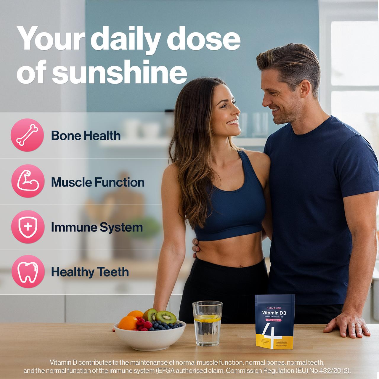 4 HIM & HER Vitamin D3 50ug (2000IU) Cholecalciferol 1 Year's Supply 365 Tablets Image https://cdn11.bigcommerce.com/s-g585yu857h/images/stencil/1280w/products/16305/31810/166234F__75815.1784641562.jpg1