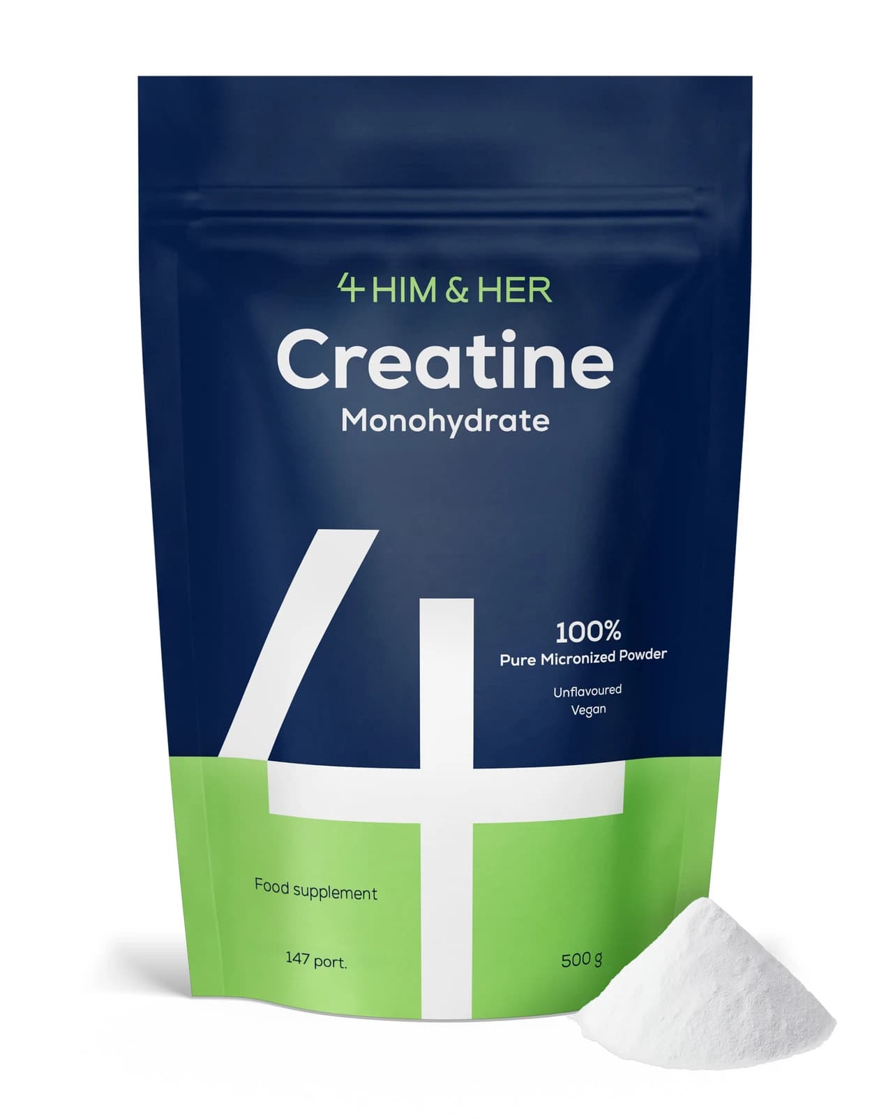 4 HIM & HER Creatine Monohydrate Powder 100% Pure Micronised Creatine 500g Image 1