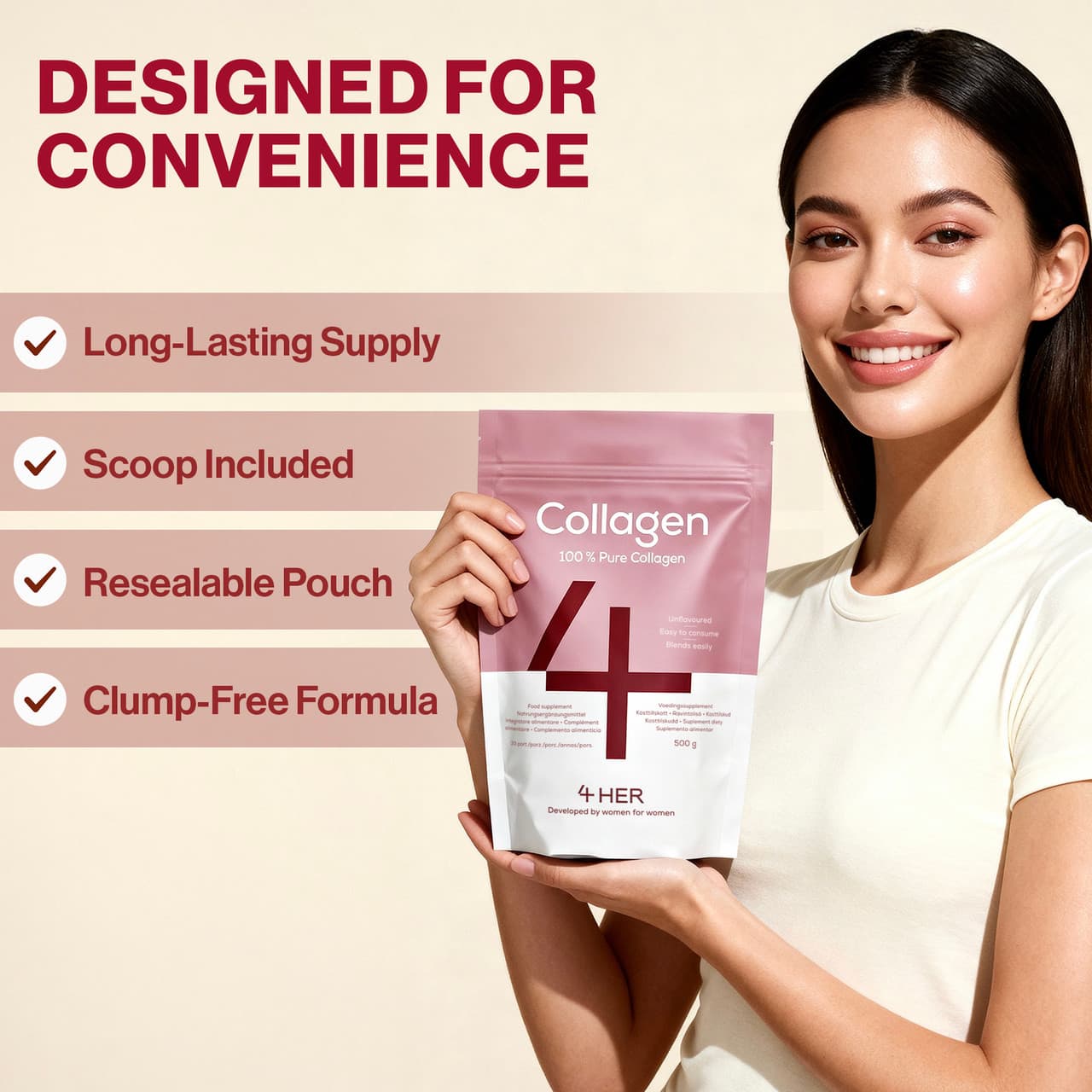4 HER Collagen Pure 100% Pure Hydrolysed Bovine Collagen Peptides Powder 500g Image https://cdn11.bigcommerce.com/s-g585yu857h/images/stencil/1280w/products/16308/31832/166238G__03458.1788445377.jpg1