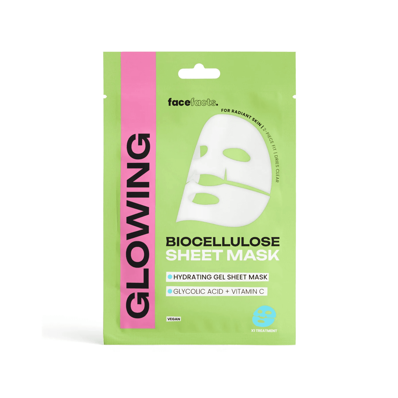 Face Facts Biocellulose Mask, Glowing, 20ml Image 1