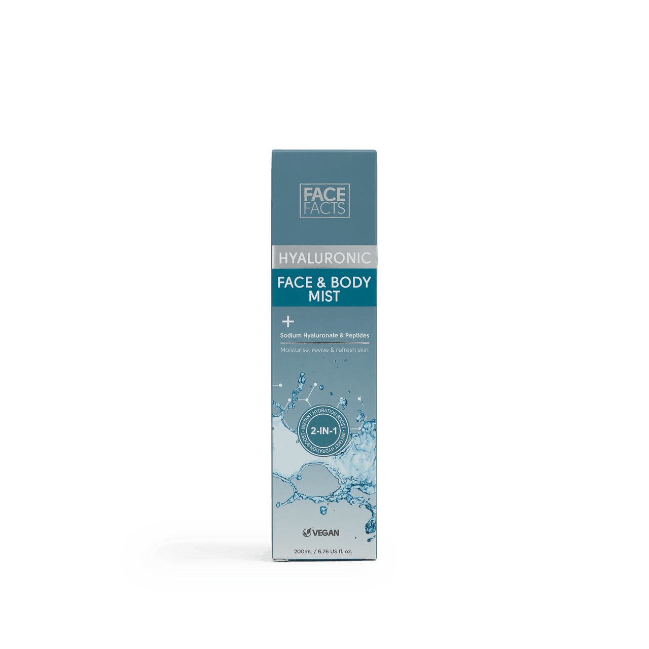 Face Facts Hyaluronic Face and Body Mist, 200ml Image 1