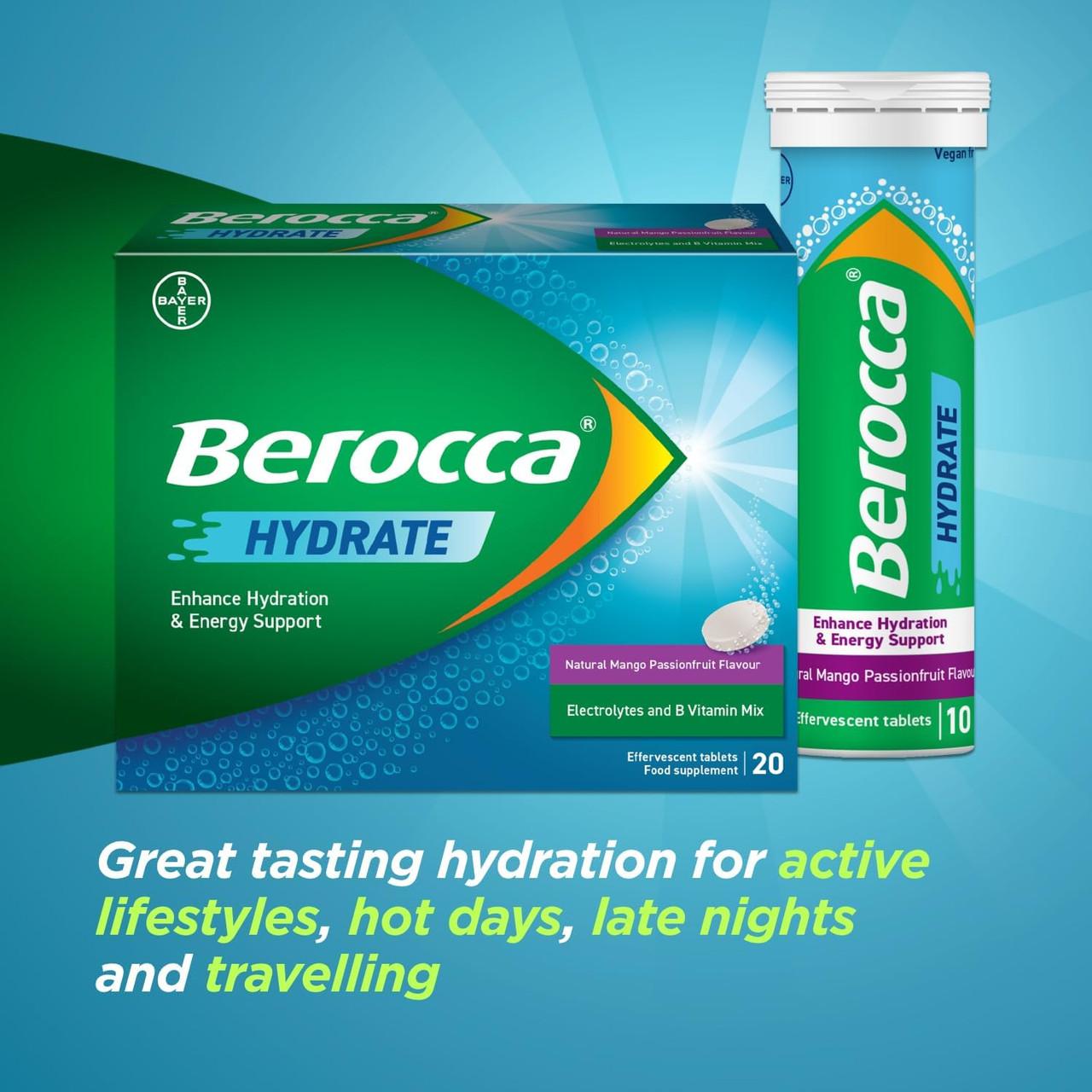 Berocca Hydrate Mango Passionfruit Flavour 20 Effervescent Tablets Image https://cdn11.bigcommerce.com/s-g585yu857h/images/stencil/1280w/products/16436/32848/717Hg7riIGL._AC_SL1500___04577.1781614541.jpg1