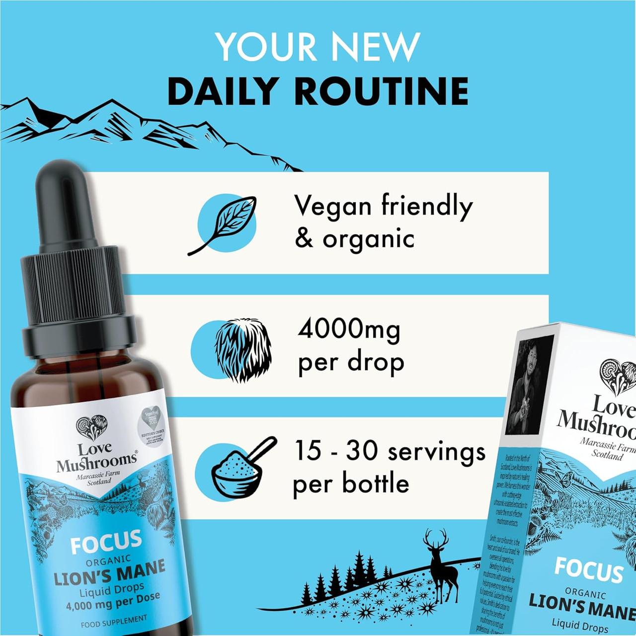 lion's mane and semaglutide Love Mushrooms Focus Lion's Mane 4000mg Focus 50ml