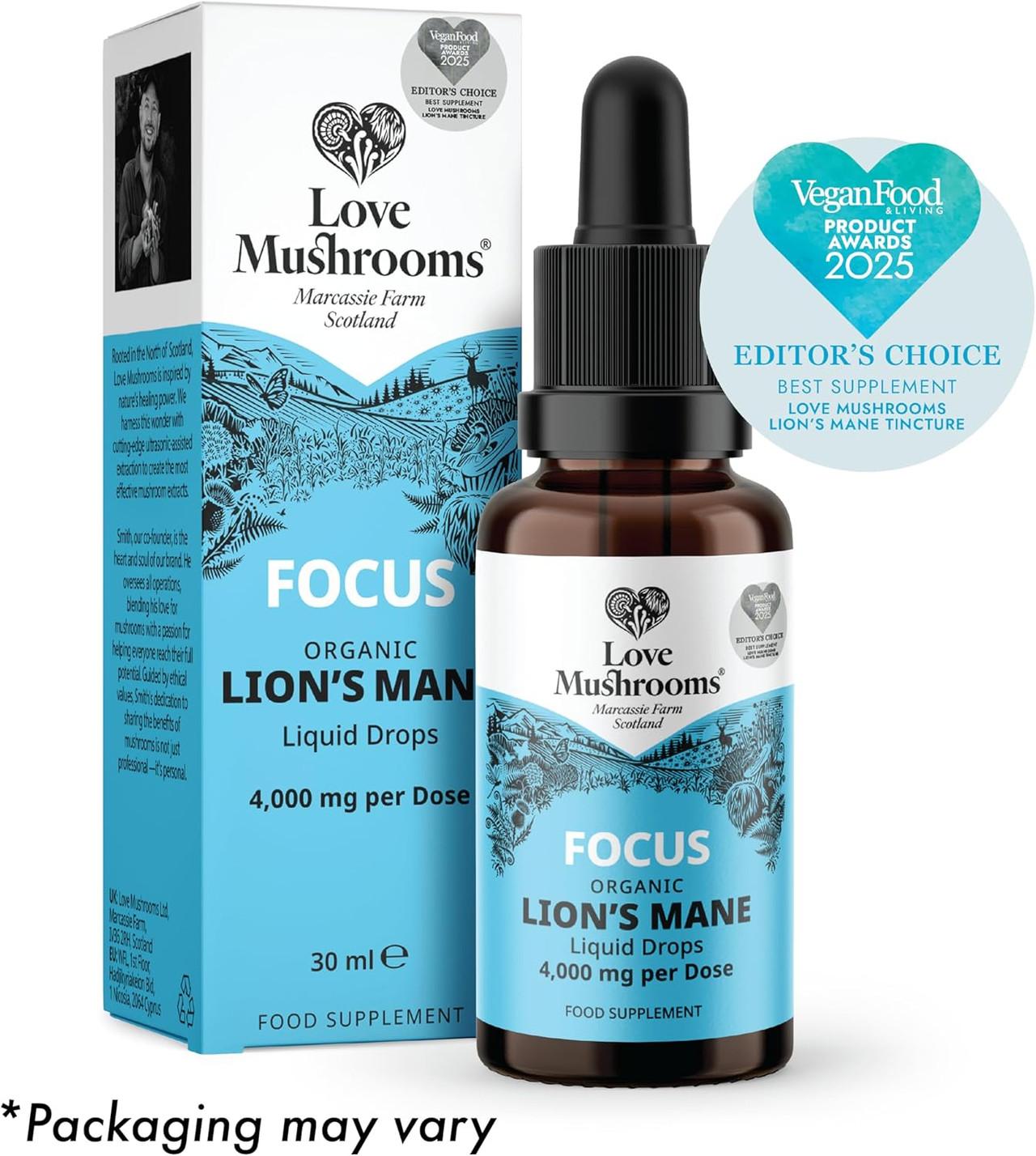 lion's mane and semaglutide Love Mushrooms Focus Lion's Mane 4000mg Focus 50ml