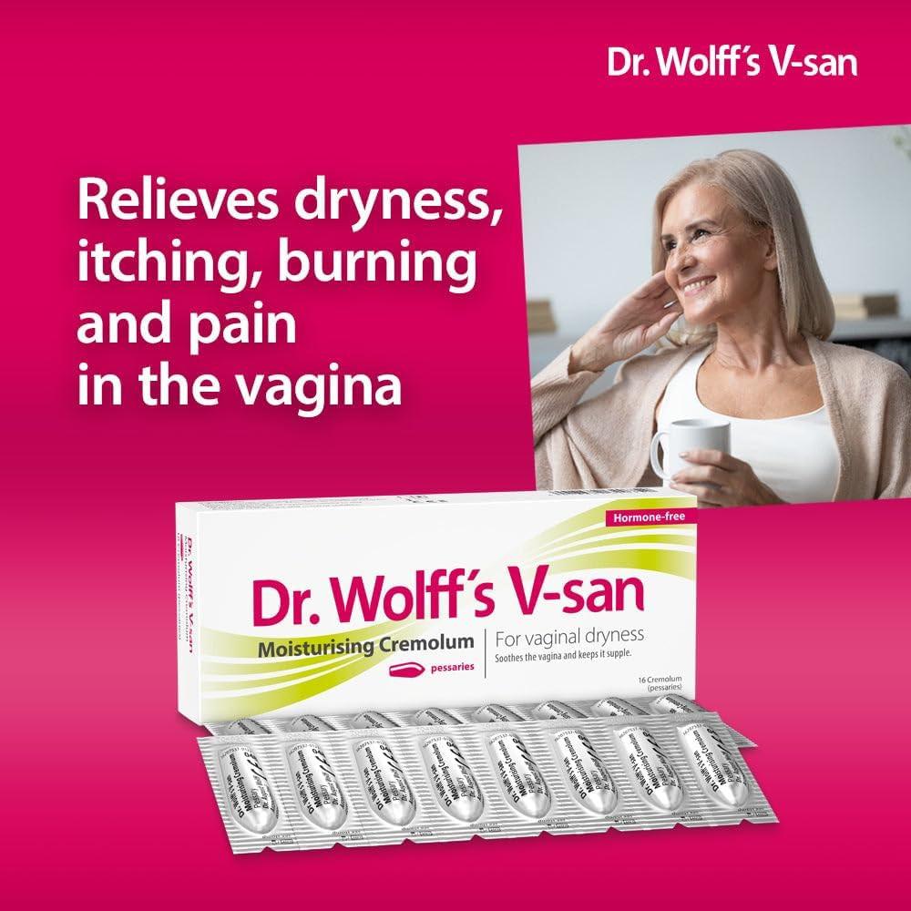 Dr Wolff's V-san Moisturising Cremolum 16 Pessaries Image https://cdn11.bigcommerce.com/s-g585yu857h/images/stencil/1280w/products/1655/34969/61wCynnCbWL._AC_SL1000___98592.1784647797.jpg1
